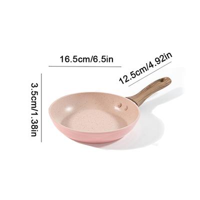 Non Stick Flat Bottomed Pan Mini Fried Egg Pan Wheat Rice Stone Pot Induction Cooker Gas Stove Universal Baby Food Pot