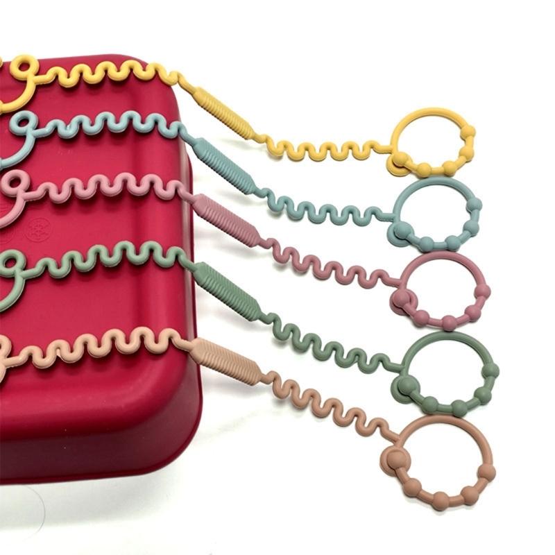Vielseitiger Flaschenhalter für Beißringe mit Silikonband – Praktische und zuverlässige Befestigungsmöglichkeit für Beißringe am Kinderwagen oder Hochstuhl
