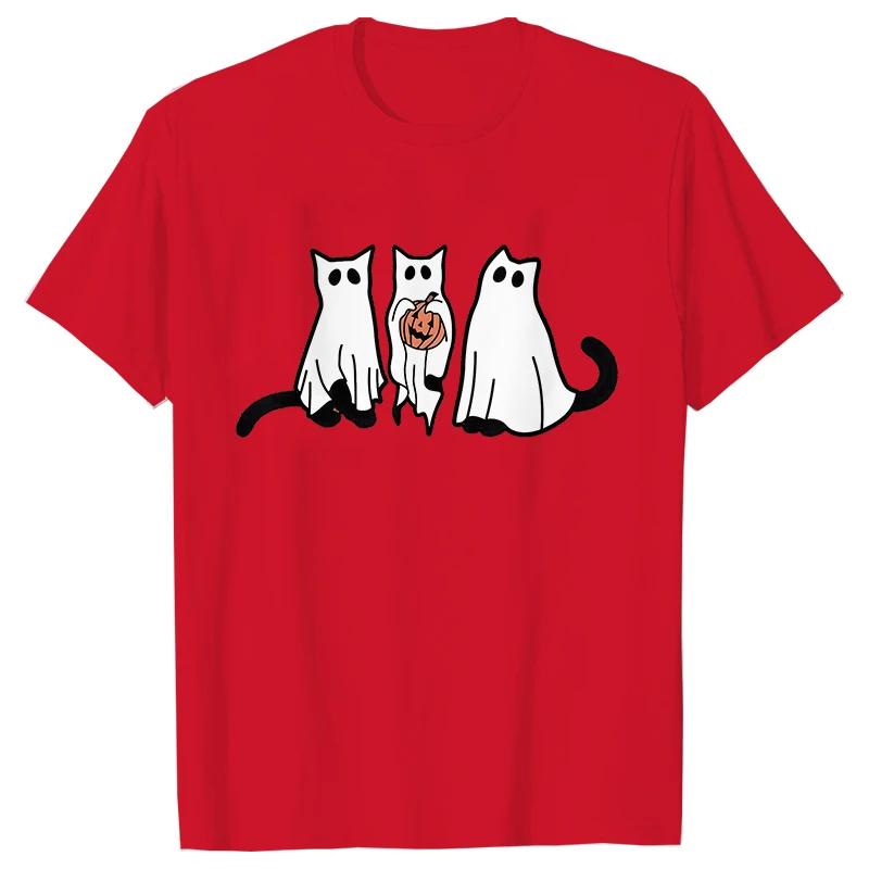Fashion Halloween Party Tee Shirt Women Clothing Harajuku Designer Cat Pumpkin Halloween Graphic Y2k Tops Short Sleeve Tshirt