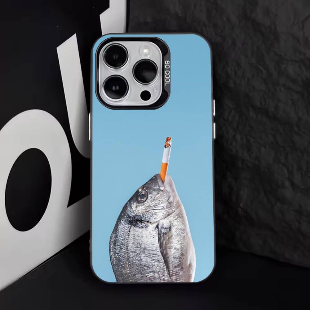 

Fish Funny Sardines Phone Case For iPhone 17,16,15,14,13,12,11,Pro,Max,Plus,E,Air,Mini Black Tpu Cover iPhone17