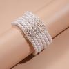 Hollow Square Pearl Bracelet Faux Pearl Pearl Hollow Bracelet  Wedding Accessories