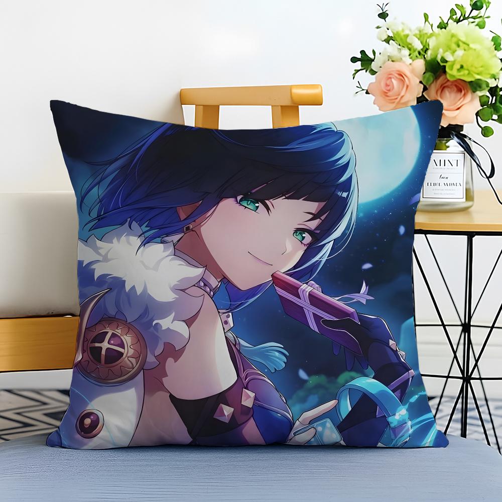 Yelan Cushion Cover Washable Linen Pillowcase Soft for Sofa Bed Cozy Home Room Decor