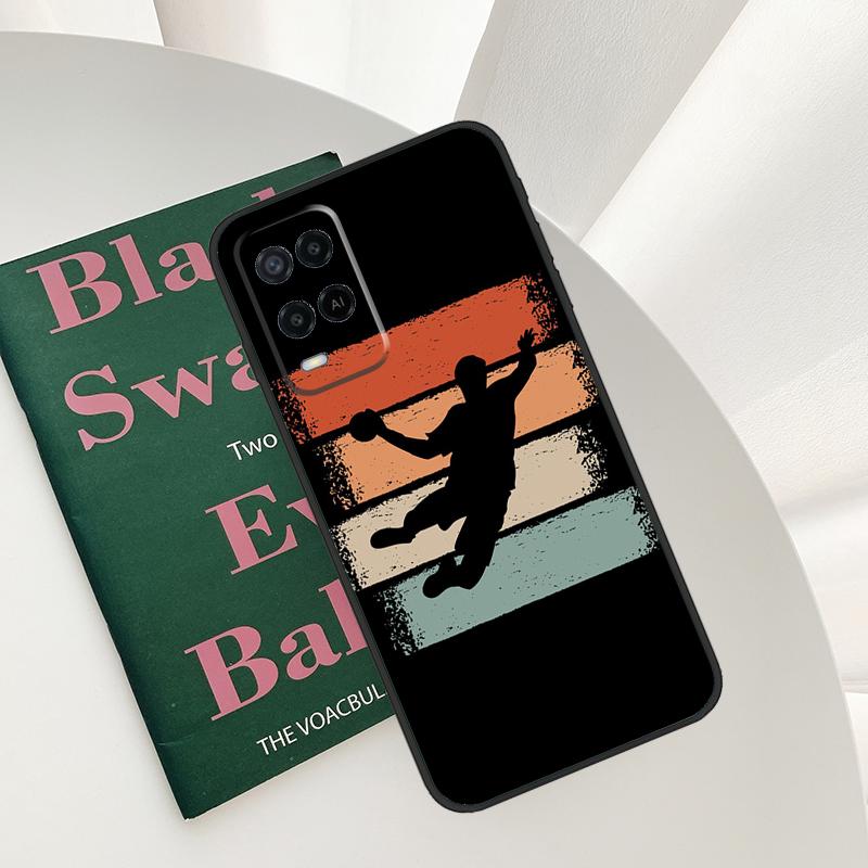 Stylish Playing Handball For OPPO A98 A78 A18 A38 A58 A5 A6 Pro A15 A17 A57 A16 A76 A96 A54 A74 A94 A40 A60 A80 Case