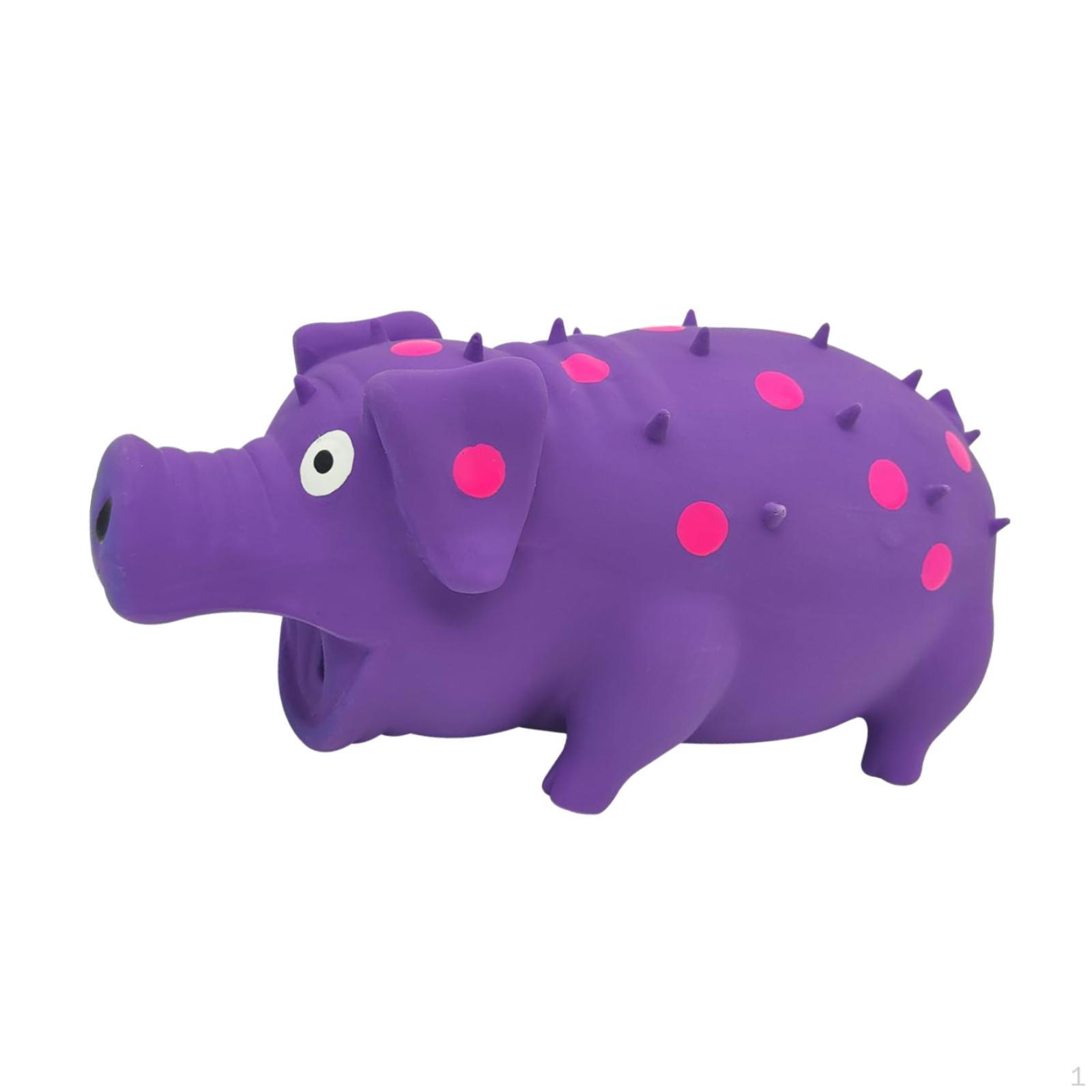 

Dog Chews Toy Squeaky Bite Resistant Exercise Game Interactive for Aggressive Chewers фиолетовый