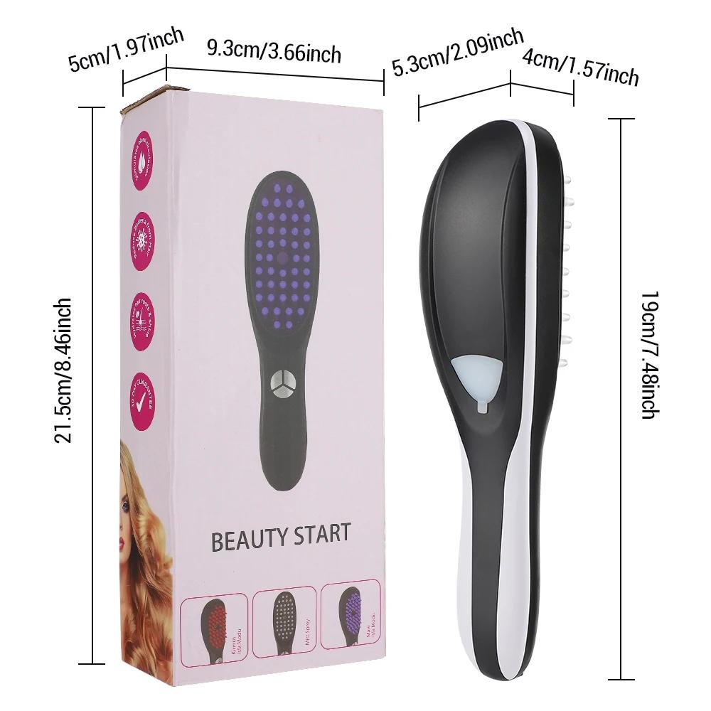 Electric Spray Massage Comb LED Anti Hair Loss Vibration Head Massager Brush Hair Growth Scalp Liquid Medicine Atomizing Comb