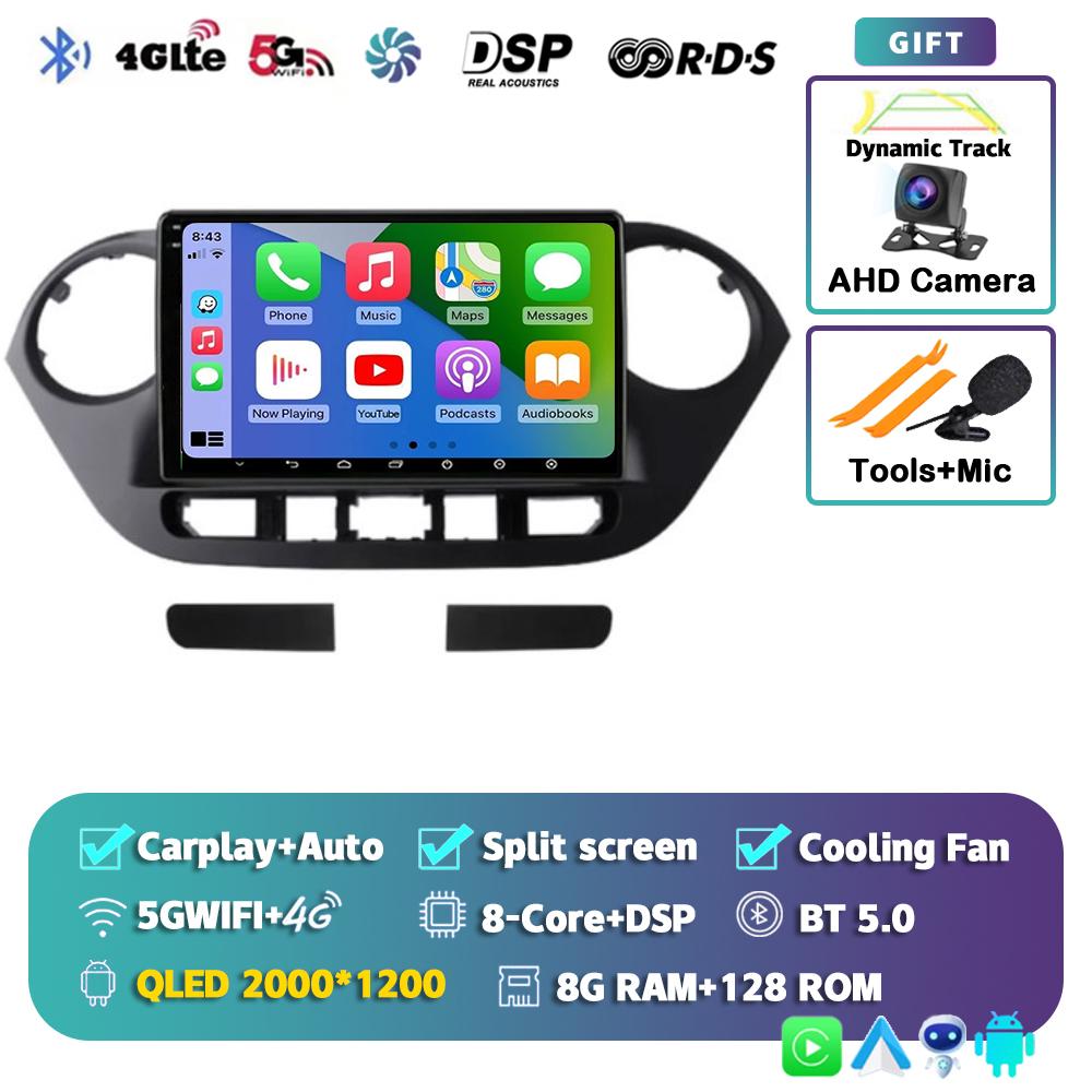 Android 14 Carplay Auto WIFI+4G Car Radio For Hyundai Grand I10 2013-2016 Navigation GPS Multimidia Video Player Stereo 2DIN DSP