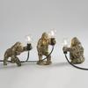 Resin Animal Gorilla Table Lamp Small Mini Gorilla Ornaments Cute LED Lights Home Decor Luminaire Craft Lampe De Table Design