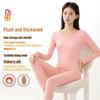 FENTENGCARE Women's Thickened Slim-Fit Thermal Underwear Set with Wool & Silk