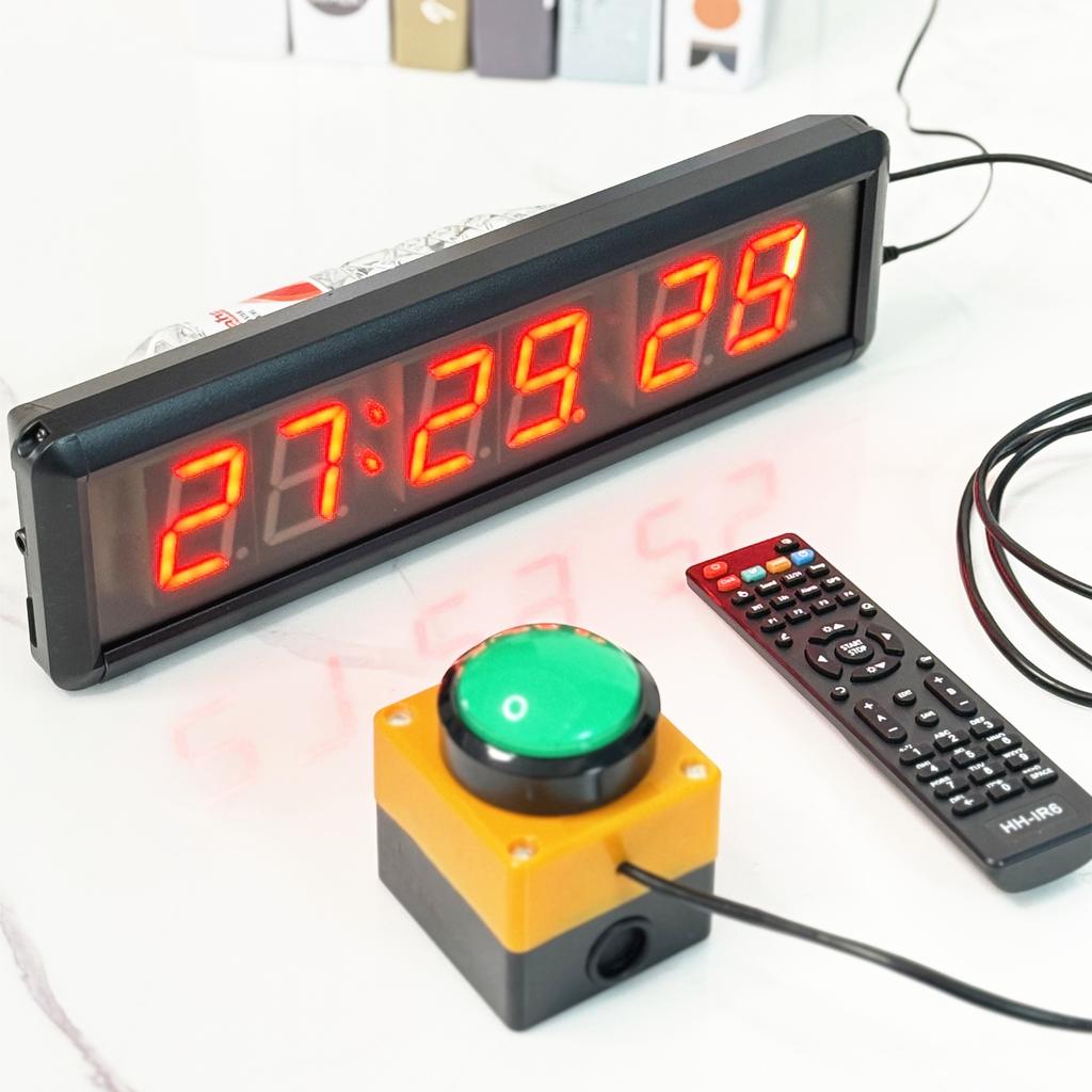 Ψηφιακό Χρονόμετρο LED 1,8 ιντσών 34cm με Τηλεχειριστήριο, Λειτουργίες Χρονομέτρησης Αντίστροφης Μέτρησης και Χρονομέτρου, Ιδανικό για Παιχνίδι, Γυμναστική, Αίθουσα Διδασκαλίας, Εκδηλώσεις
