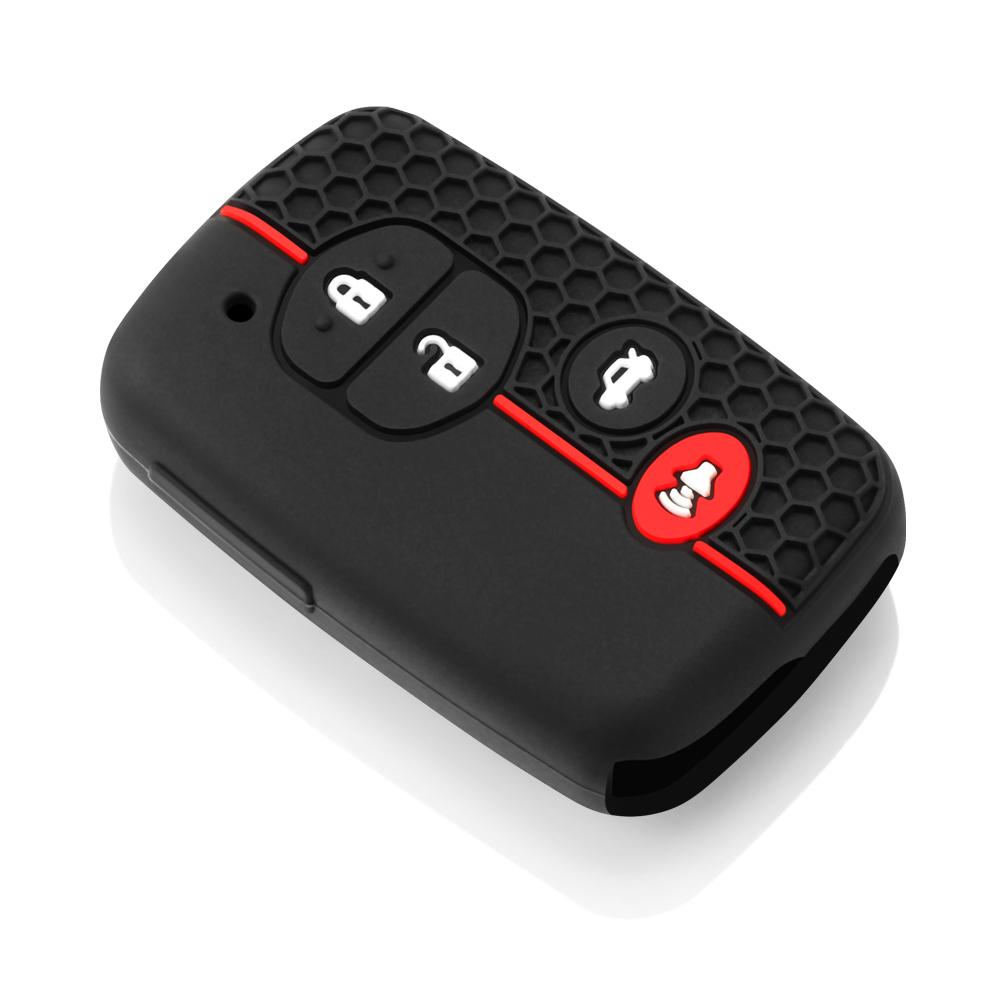 Housse de boîtier de clé de voiture à 4 boutons Pour Toyota Land Cruiser Prado Avensis Iq Corolla Prius Highlander Yaris Coque sans clé Support Fob