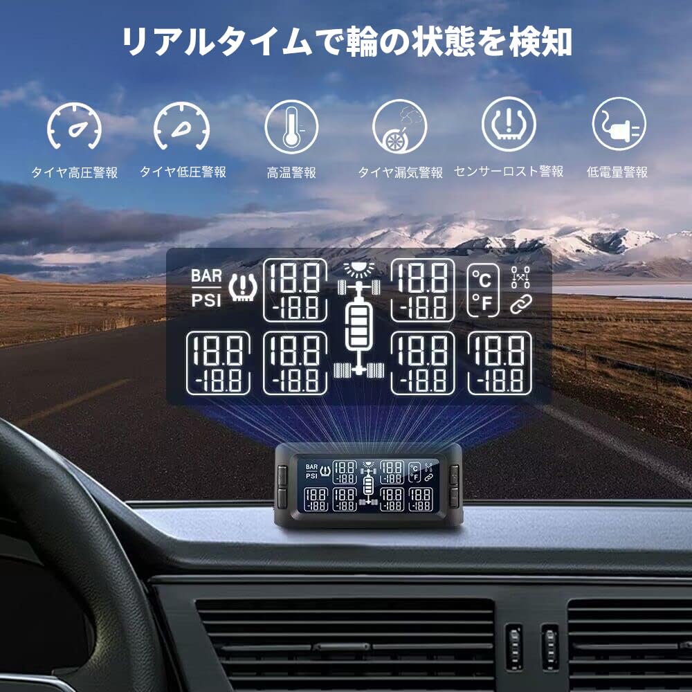 OBEST Tire Pressure Monitor, TPMS (Newly Released, Compatible with Inflator & Repeater), 6 External