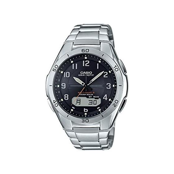 [Casio] Часы Casio WAVECEPTOR Solar Watch, совместимые с 6 радиостанциями по всему миру, аналогово-цифровая комбинированная модель WVA-M640D-1A2JF, мужские