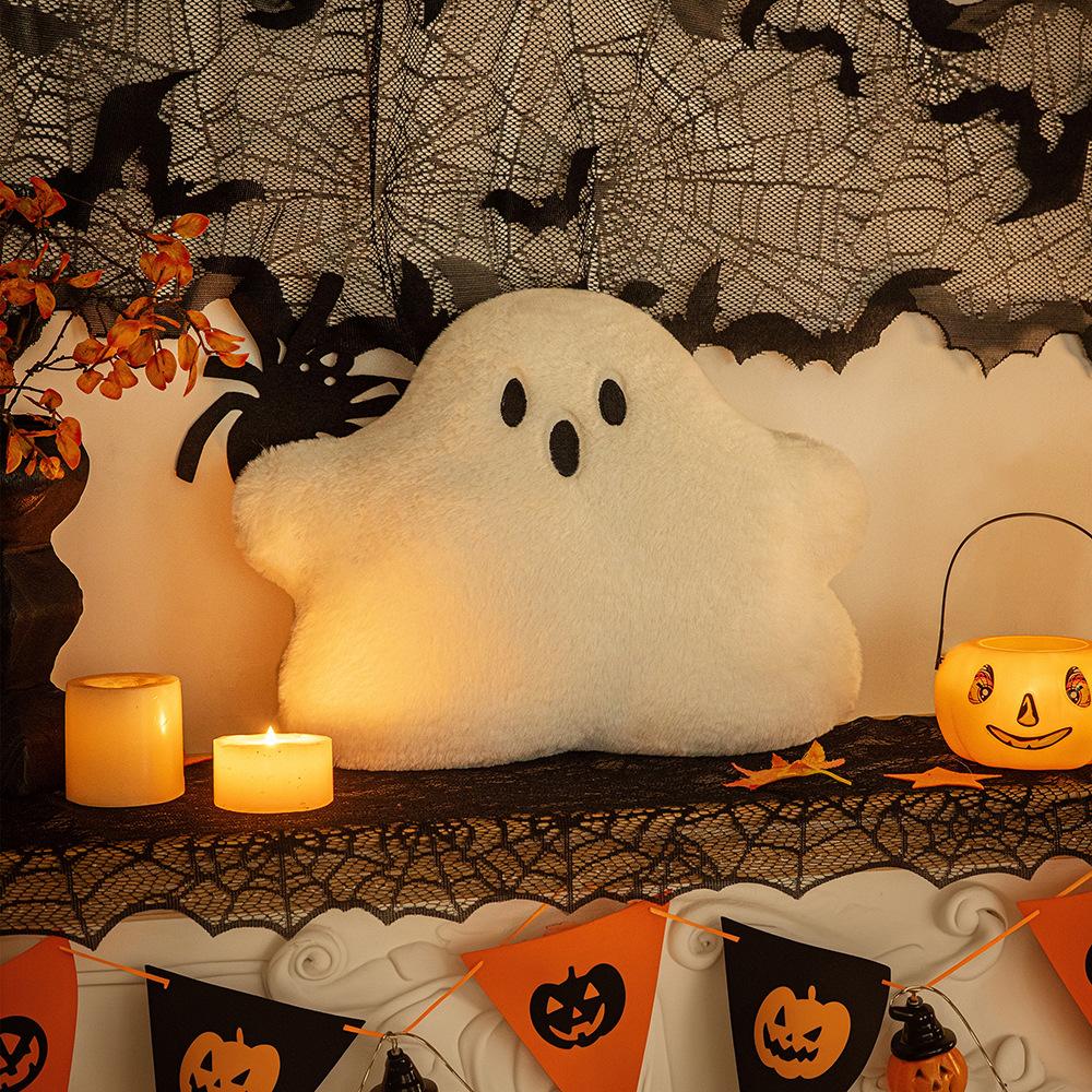 Funny Halloween Ghost Pillow Festive Atmosphere Decorative Cushion Cover Ins Cute Plush Alien Doll Pillow