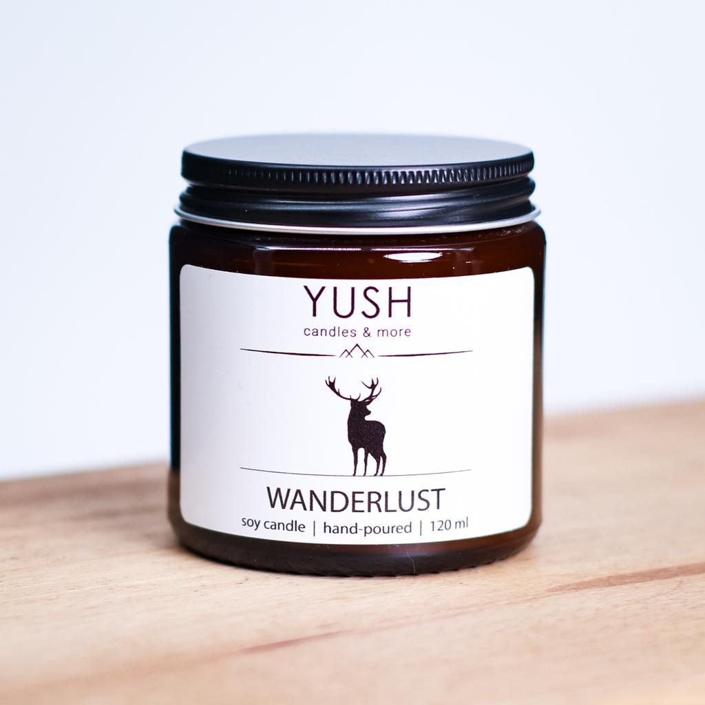 Wanderlust - świece sojowe porzeczka bergamotka jabłko 100% - yush - 120ml