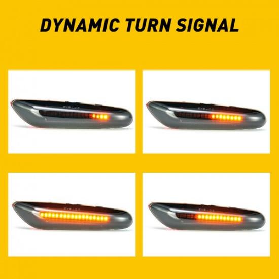 Sequential LED Marker Blinker Side Turn Signal Light For 2008-2013 BMW E82 Coupe