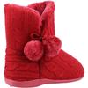 Fleet & Foster Womens/Ladies Apple Pom Pom Slippers