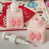 Leakproof Plastic Soap Dispenser Bottle With Decorative Bowknot Design Travel Soap Holder Bottle For Shampoo Lotion