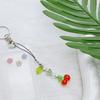 Strawberry/Cherry Beaded Keychain Charm Colorful Fruit Keyring for Women and Girls Bag Accessories Purse Decoration