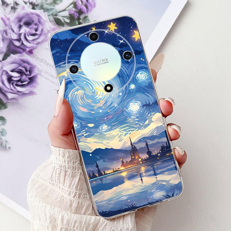 For Honor X9a Case Magic5 Lite Popular Luxury Painted Cover Soft Slim Phone Case For Honor Magic 5 Lite HonorX9a Back Cover Bags