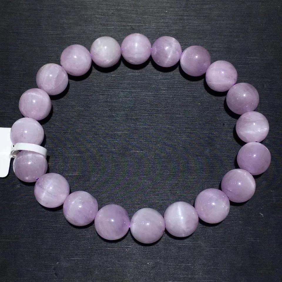 9mm Natural Purple Kunzite Bracelet for Women Lady Men Jewelry Reiki Gift Healing Crystal Gemstone Round Beads Strands AAAAA