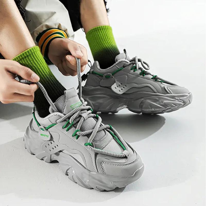 Fashion Plus Velvet Sneakers Men's Warm Constant Temperature and Cold-proof Casual Shoes Comfortable Lace-up Outdoor Sneakers