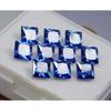 Blue Sapphire Square Cut 10 PCS 7x5 mm Natural CERTIFIED Loose Gemstone Lot MULTTIQ134