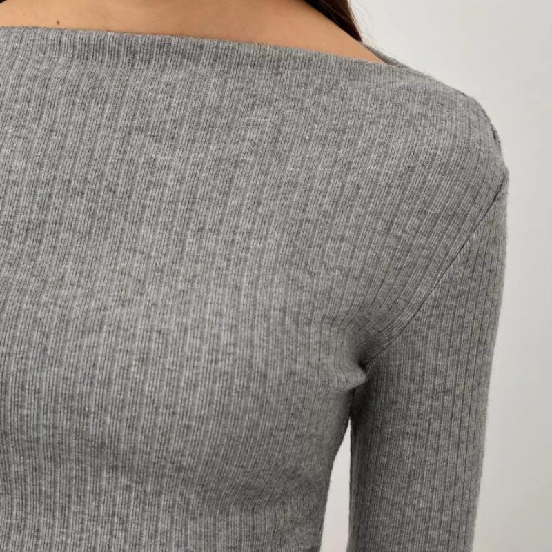 European and American Y2K Irregular Top Women's Autumn and Winter Long Sleeved T-shirt