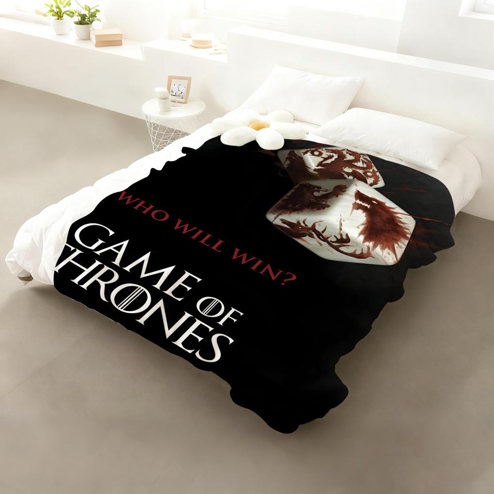 G-Game-Of-Thrones Drache Klassische Kuscheldecke Flanell Flauschig Weich Decke Warm Hautfreundlich Überwurf für Sofa Bett Büro Nickerchen Winter