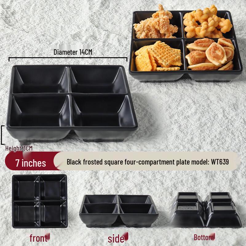 Plastic Divided Snack Plates