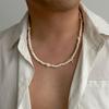 KunJoe Bohemia Starfish Conch Choker Necklace for Men Trendy Coconut Husk Wood Beads Collar Necklace  Jewelry on the Neck