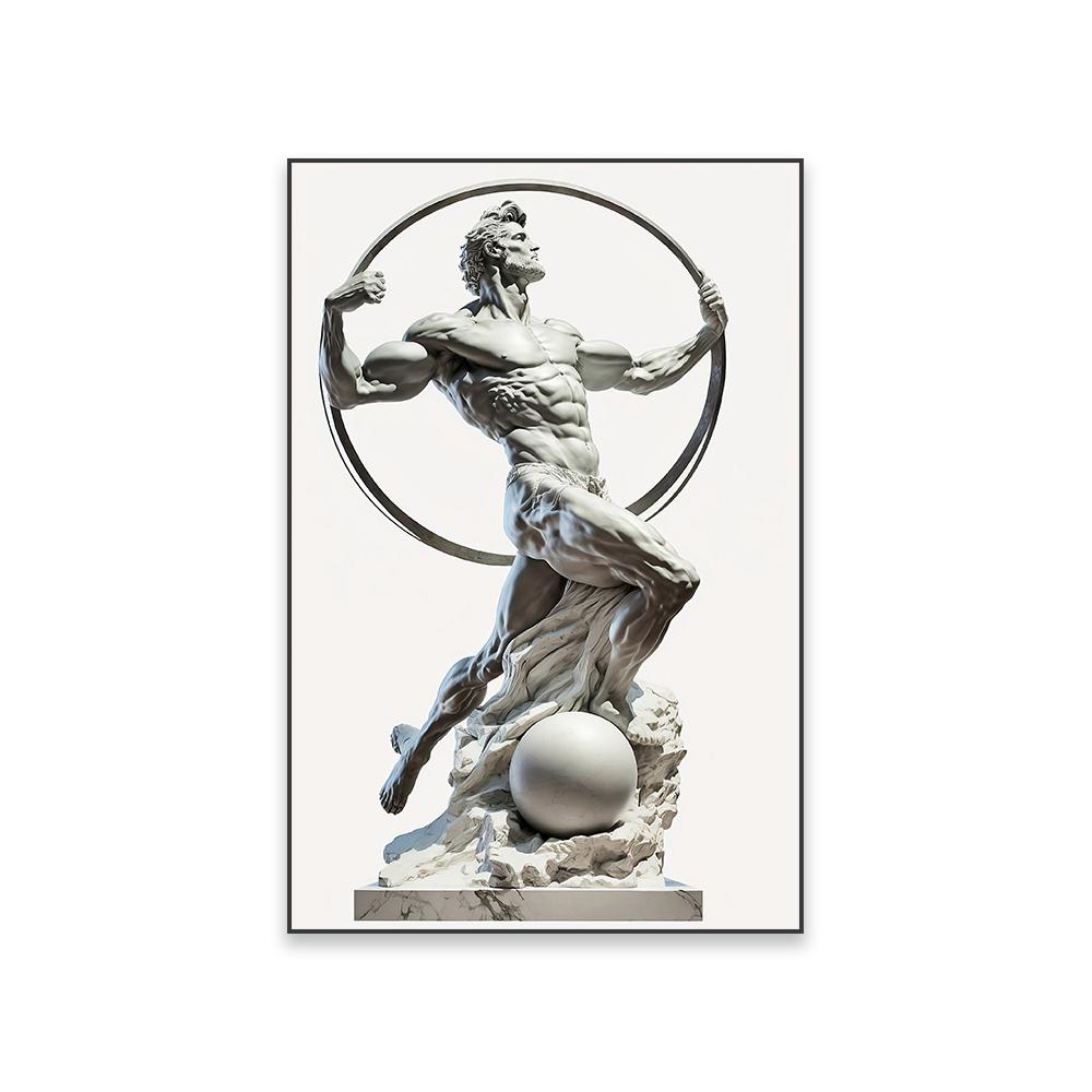 Modern Abstract Greek Statue Poster Zeus Plaster Sculpture Art Canvas Painting David Art Prints Wall Picture for Living Room