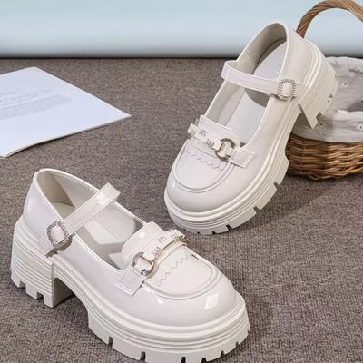 Autumn Thick-soled Small Leather Shoes Look Good Skirt Single Shoes Japanese with Fashionable Small Fragrant Style Mary Jane Shoes Fairy