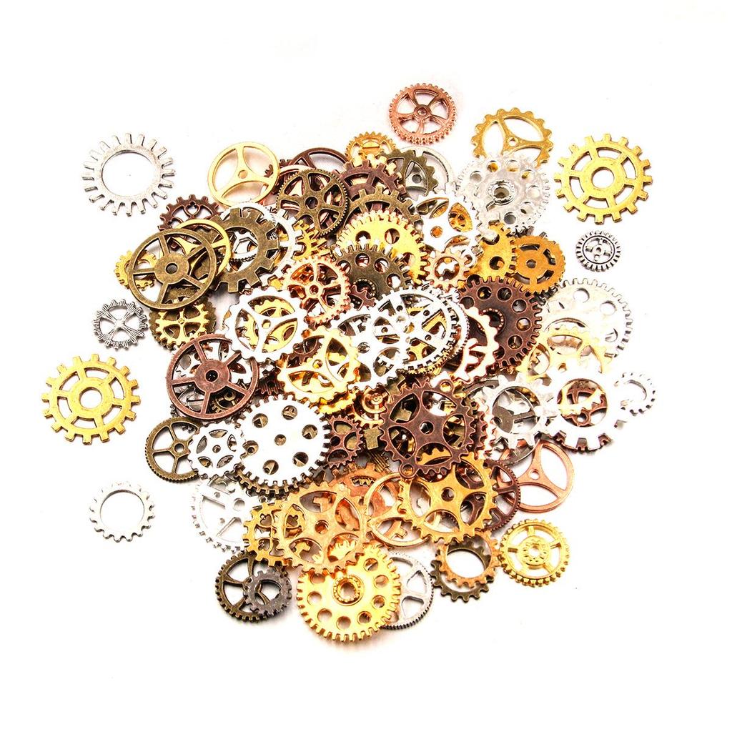 Steampunk Gears: Mixed Styles, 10 Colors, 10-25mm, DIY Jewelry Accessories