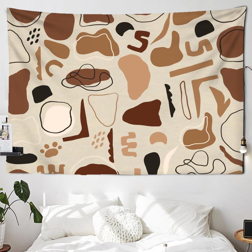 Modern abstract landscape mural crescent forest sunset mountain landscape wall tapestry home decoration tapestry