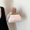 Clasp Frame Embroidery Chinese Style Handbag Purse Large Capacity Hanfu Shell Handbag Polyester Luxury
