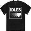 Idles Gradient Herz T-Shirt Schwarz