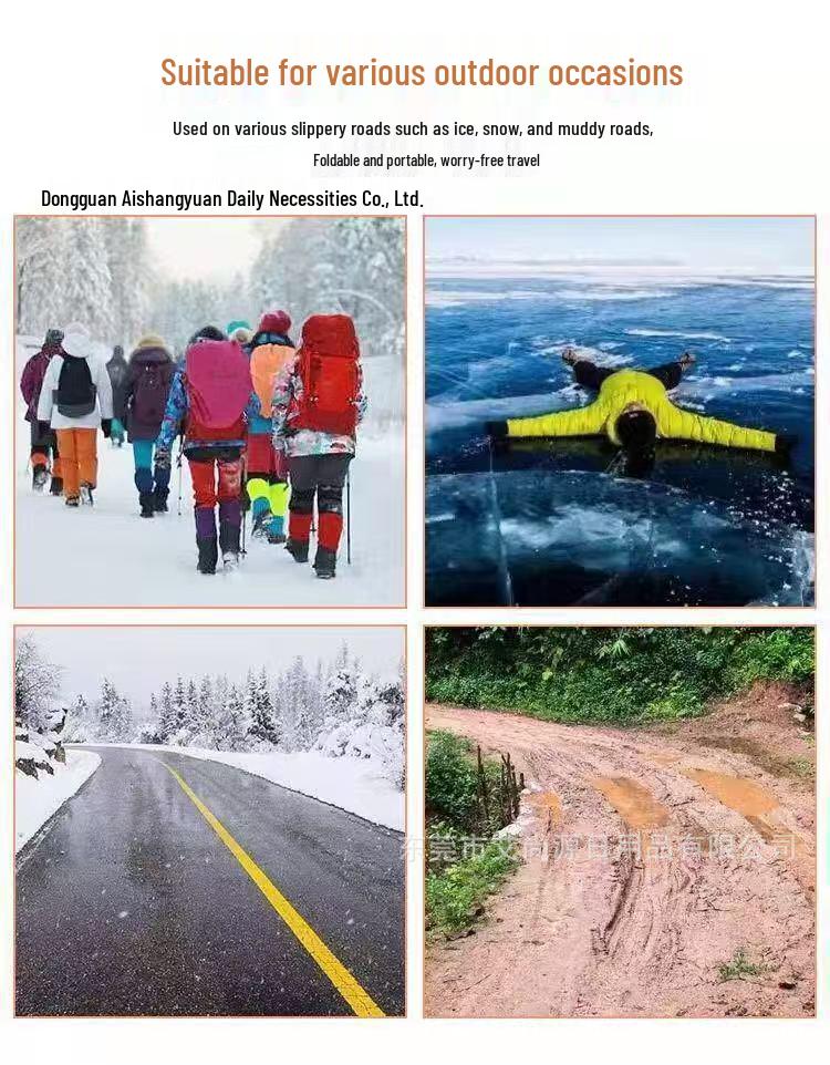 Unisex Silikon Eiskrallen: 8-Zahn Anti-Rutsch Schneespikes zum Wandern