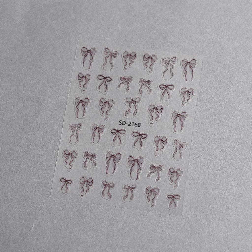 Weiße 3D Ballett Schuhe & Schleifen Nagelsticker - Dünne und Haltbare DIY Nagelaufkleber