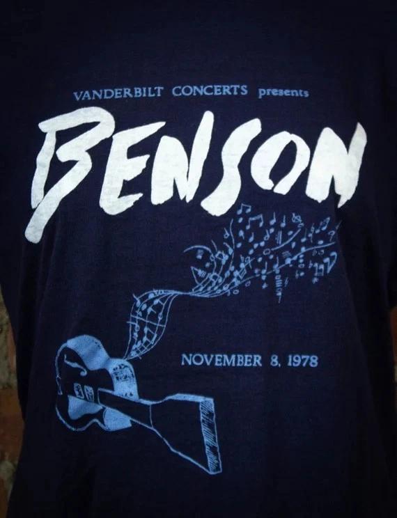 1978 George Benson Vanderbilt Concert Shirt Black Unisex S-4XL XL
