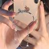 Double Bow Chain Fringed Jewelry Open Bracelet Female Niche Design Fairy Sweet Girlfriend Bracelet New