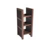 Dollhouse Three-Tier Wooden Storage Rack: Miniature Vegetable, Bread, and Wine Display