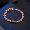 2026 European and American Style Jewelry Zircon Crystal Bracelet Women's Fashion Color Bracelet Girlfriend Muse Retro Style