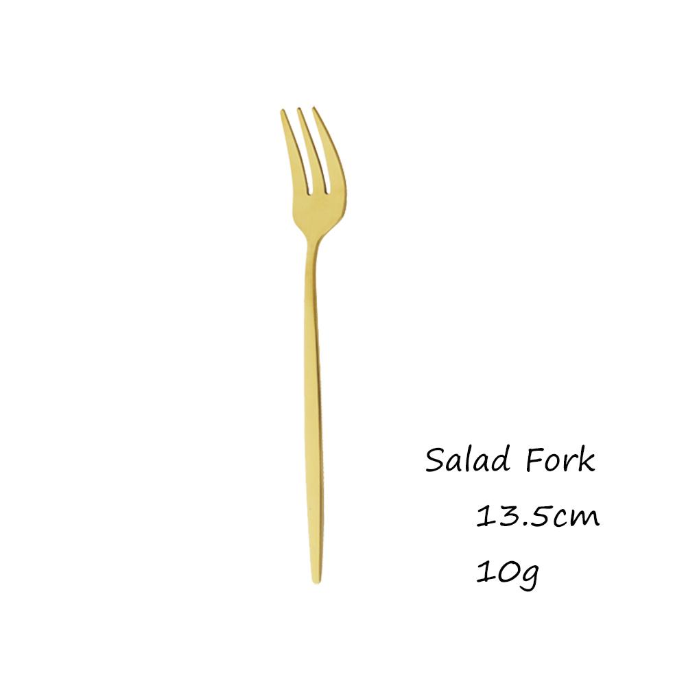 Gold Western Geschirr Geschirr Dessert Messer Gabel Kaffee Löffel Teelöffel Stahl Besteck Set Edelstahl Hause Abendessen Set