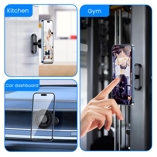 Magnetic Phone Holder for Golf Cart Strong One-hand Operation Phone Stand Magnetic Mount for Fitness Outdoor Sports And Travel