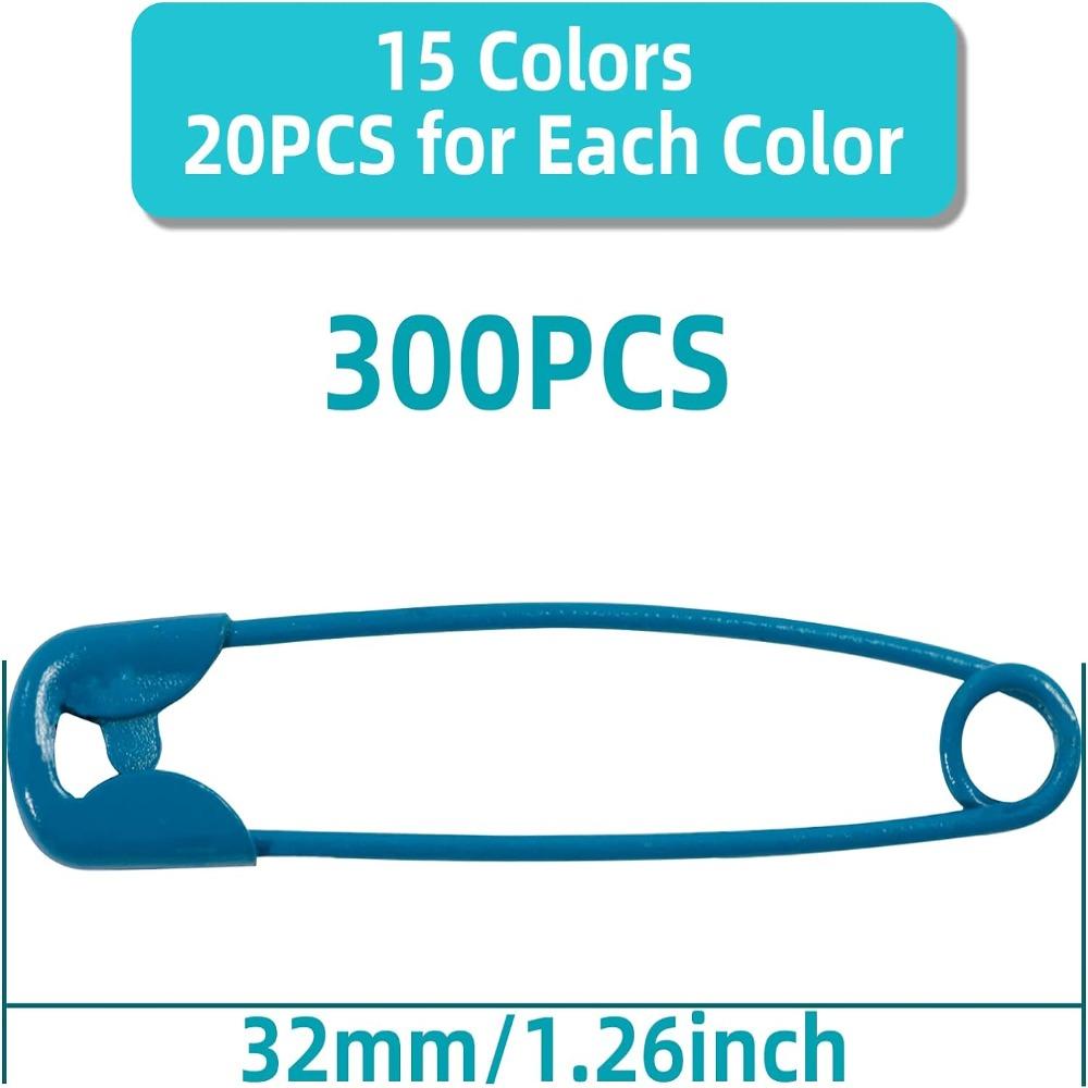 Nickel-Plated Steel Small Safety Pins 32mm/1.26inch Clothes Pins Assorted  Sewing Crafts