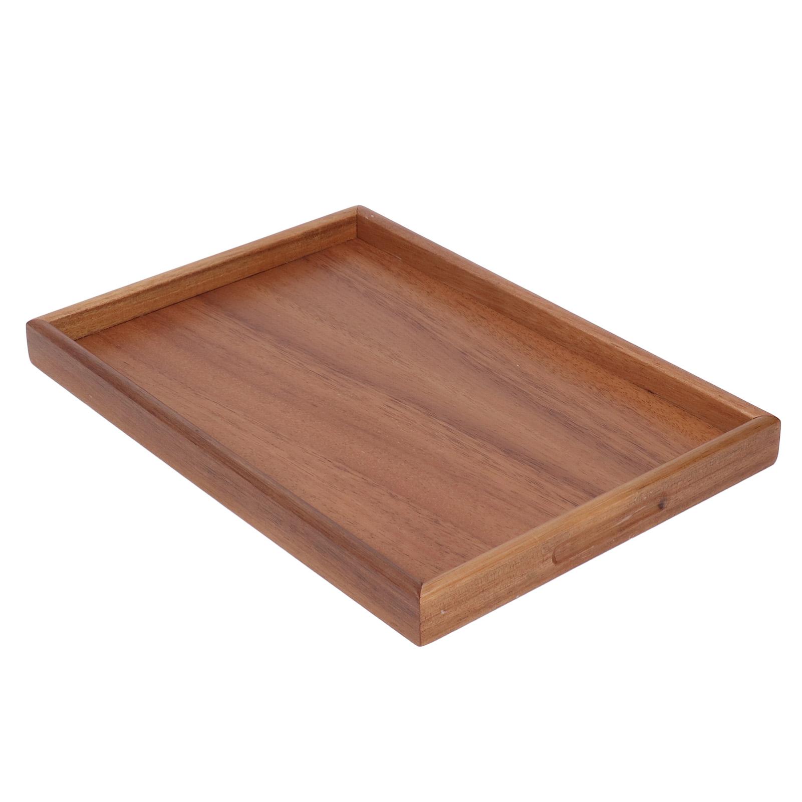 

Bamboo Tea Serving Tray Multifunction Decorative Rectangle Bamboo Vanity Tray for Hotel Home Bathroom Medium 31.5x15.75in