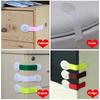 1pc Colored Webbing Multifunctional Safety Locks Children Anti-opening Cabinet Safe Lock Anti-clip Hand Door Lock Fixing Clips