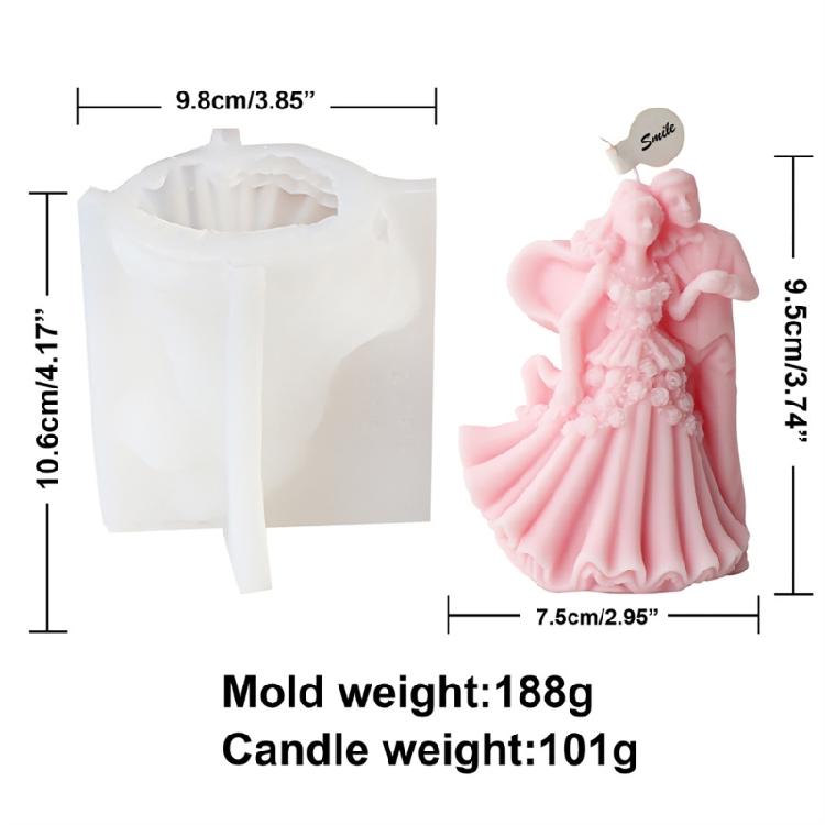 Wedding Ceremony Candle Silicone Mold DIY Scented Candle Gypsum Mould Valentines