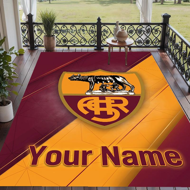 Custom Text Printed Rug AS Roma Non Slip Floor Carpet For Home Room Decor