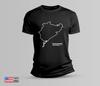 Schwarzes Nürburgring Circuit T-Shirt S M L XL Weiche Baumwolle Nordschleife Rennstrecke